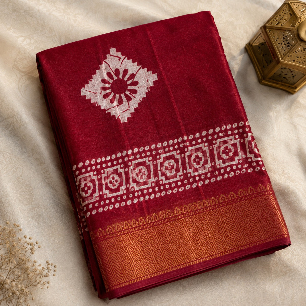 Premium Dola Silk Saree- Red