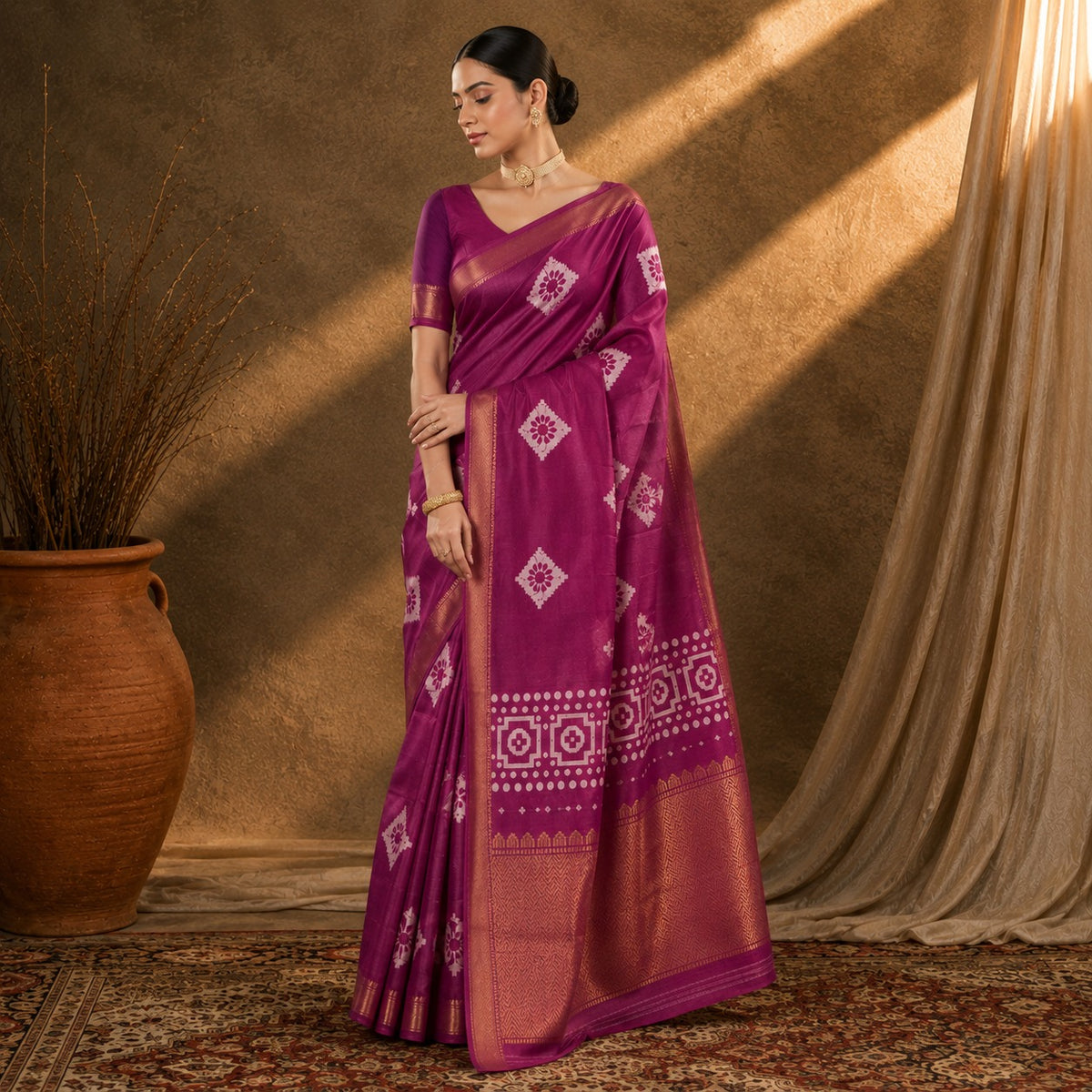 Premium Dola Silk Saree - Pink