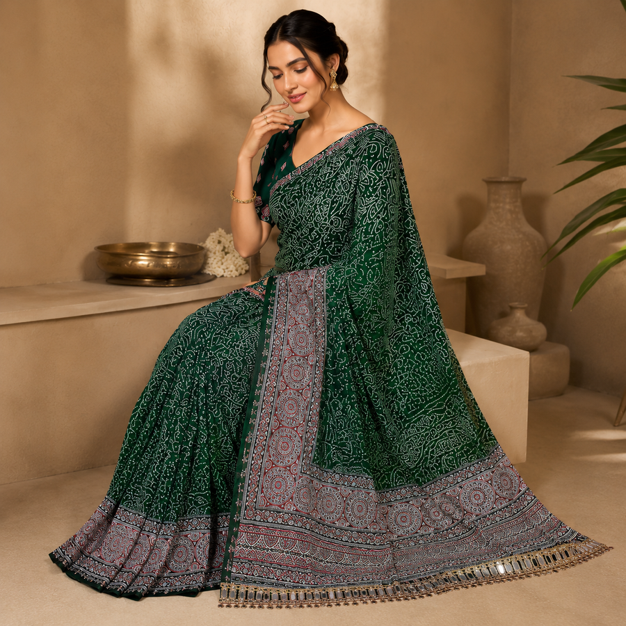 Adhivara saree styling